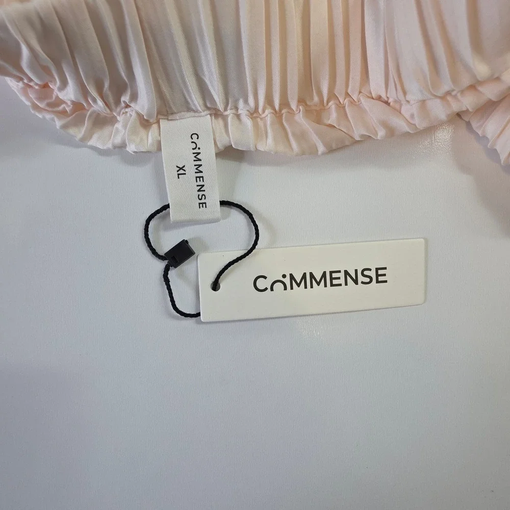 Commense Womens XL Oversized Leisure Pleat Pockets Wide Leg High Waisted Pants - Picture 5 of 12